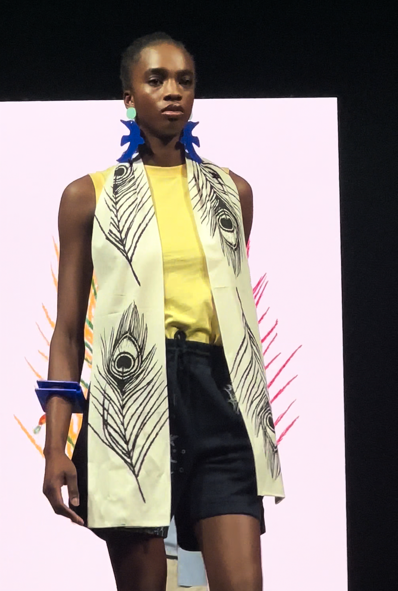 Organic Cotton & Bamboo Scarf | Peacock Feather