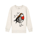 Organic Cotton Graphic Sweatshirt | Christmas Robin
