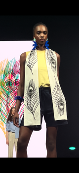 Organic Cotton & Bamboo Scarf | Peacock Feather