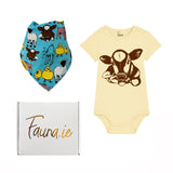 Baby Gift Box, Organic Cotton Two Piece with Farmyard Print Fauna Kids