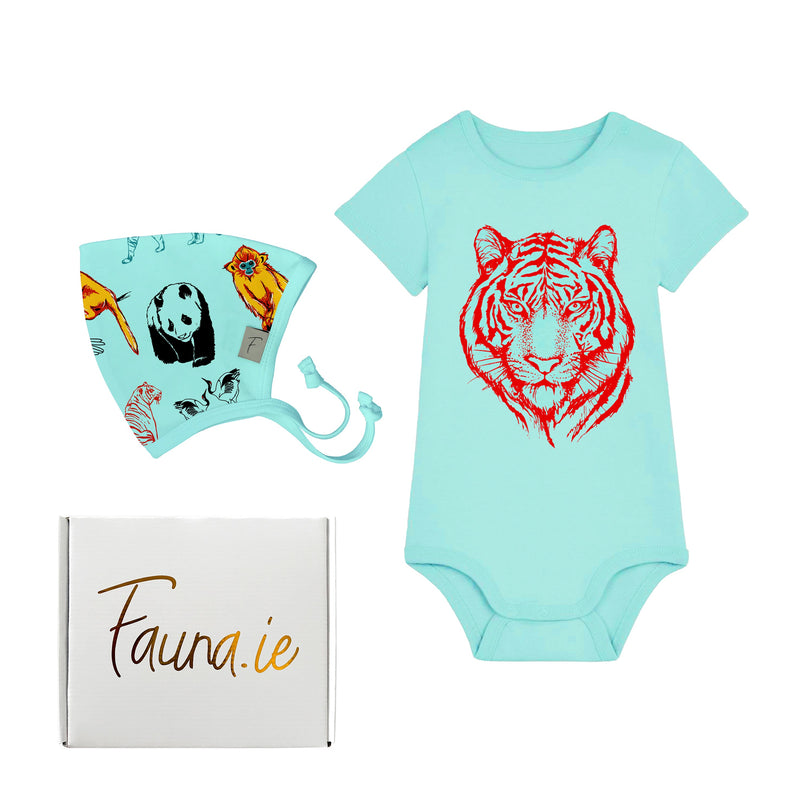 Baby Gift Box | Organic Cotton Two Piece with Tiger Onesie