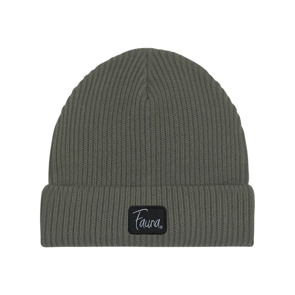 Fauna Logo Fisherman Beanie Hat | Khaki