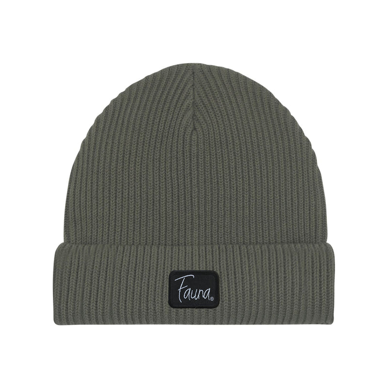 Fauna Logo Fisherman Beanie Hat | Khaki