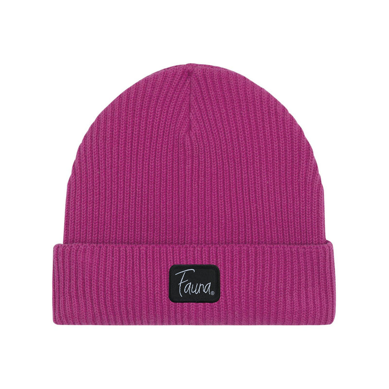 Fauna Logo Fisherman Beanie Hat | Pink
