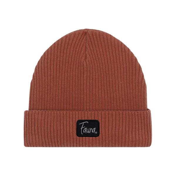 Fauna Logo Fisherman Beanie Hat | Bronze