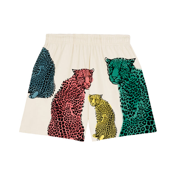 Unisex Jogger Shorts with handpainted leopards