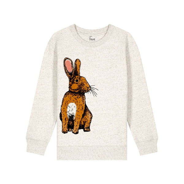 Kids Sweatshirt | Bunny on Oatmeal