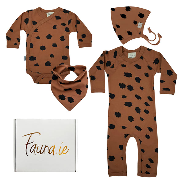 Beautifully Wrapped Baby Gift Box | Organic Cotton Four Piece | Fia Bui