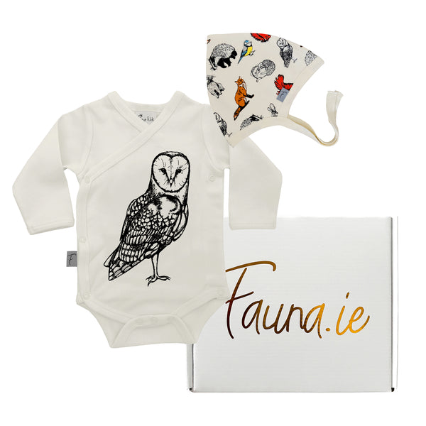 Baby Gift Box | Organic Cotton Two Piece with Owl Onesie