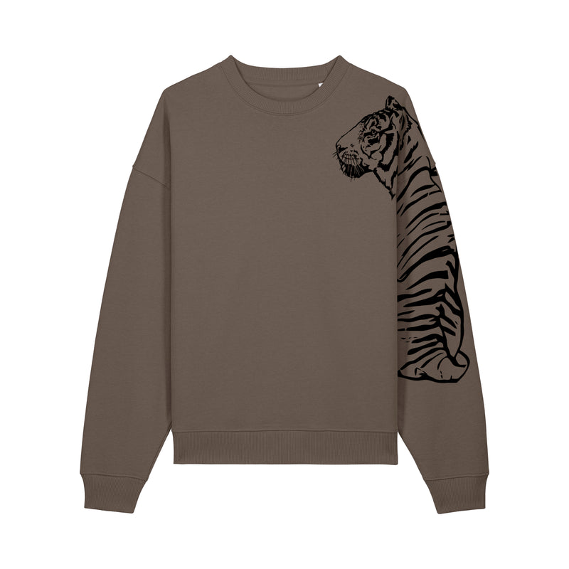 Tiger Oversized Sweatshirt | Mocha