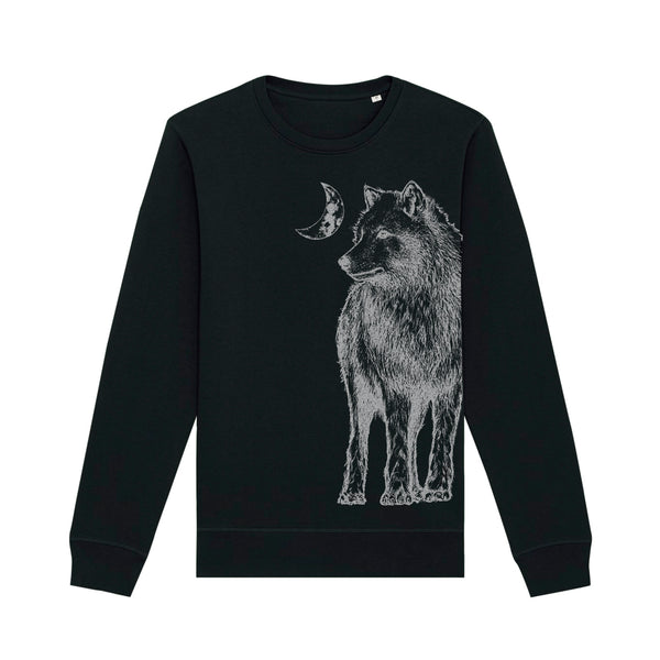 Kids Organic Cotton Sweatshirt | Silver Wolf