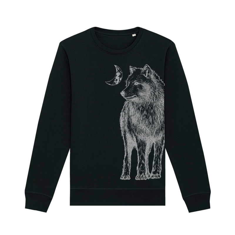 Kids Organic Cotton Sweatshirt | Silver Wolf