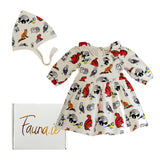Baby Gift Box | Woodland Print Dress & Bonnet - fauna kids