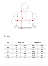 Half zip hoodie size chart | fauna.ie