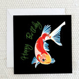 'Happy Birthday' - Koi Fish Greeting Card - fauna.ie