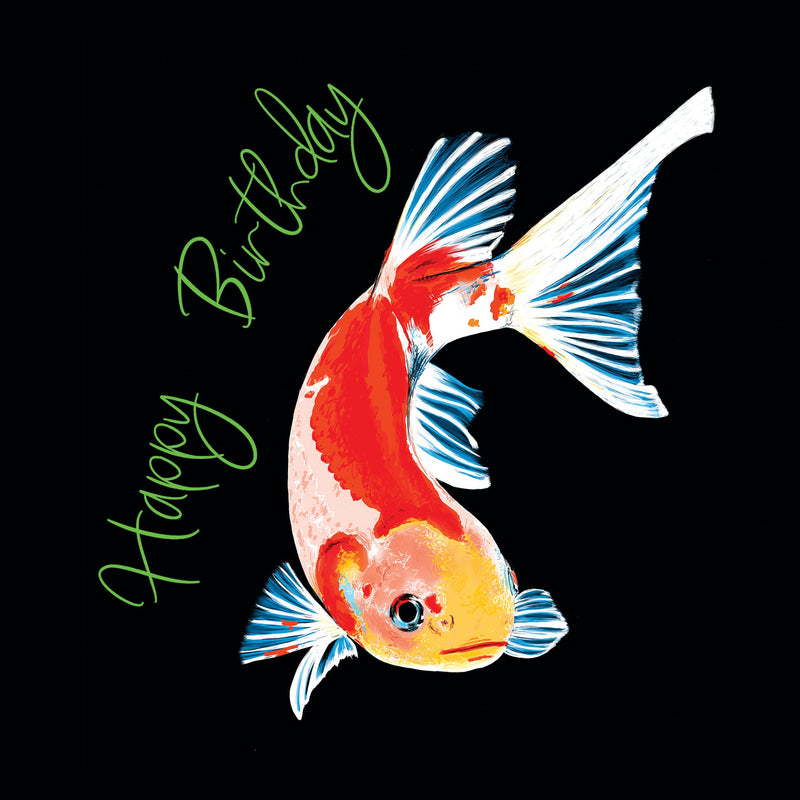 'Happy Birthday' - Koi Fish Greeting Card - fauna.ie