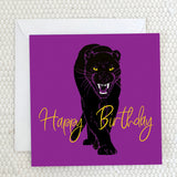 'Happy Birthday' - Panther Greeting Card - fauna.ie