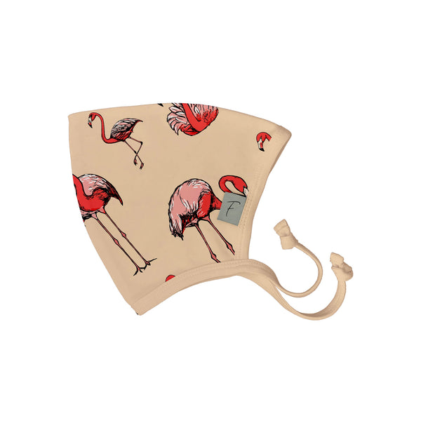 Hat For Baby, Organic Cotton with Flamingo Print - fauna.ie
