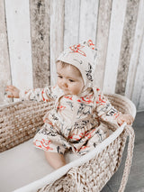 Hat For Baby, Organic Cotton with Piglet Print Fauna Kids