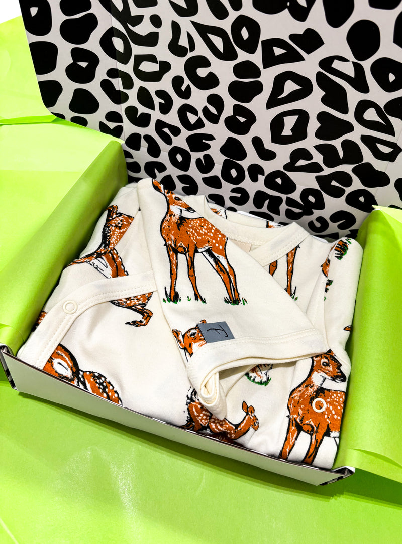 Baby Gift Box | Fawn Print Dress & Bonnet | Fauna Kids