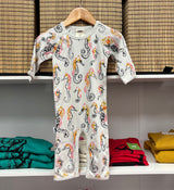 Organic Cotton Sleepsuit | seahorse