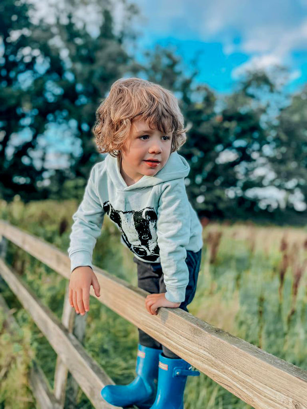 Kids Organic Cotton Hoodie | Badger Aloe Green Fauna Kids