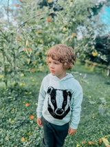 Kids Organic Cotton Hoodie | Badger Aloe Green Fauna Kids