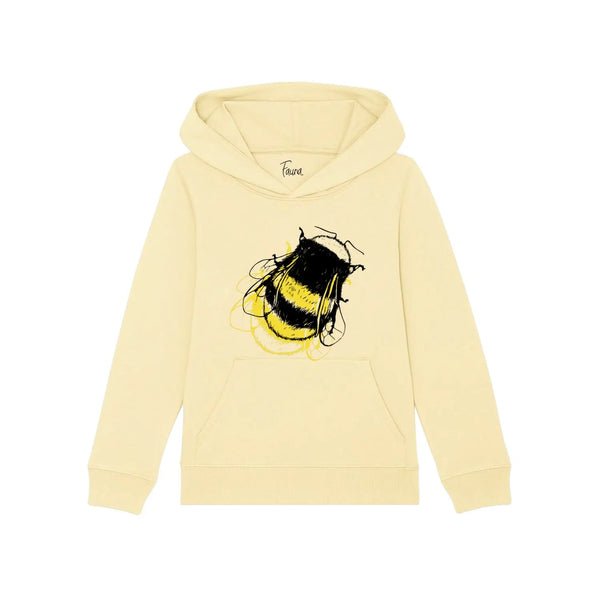 Kids Organic Cotton Hoodie | Bee on butter - Fauna Kids