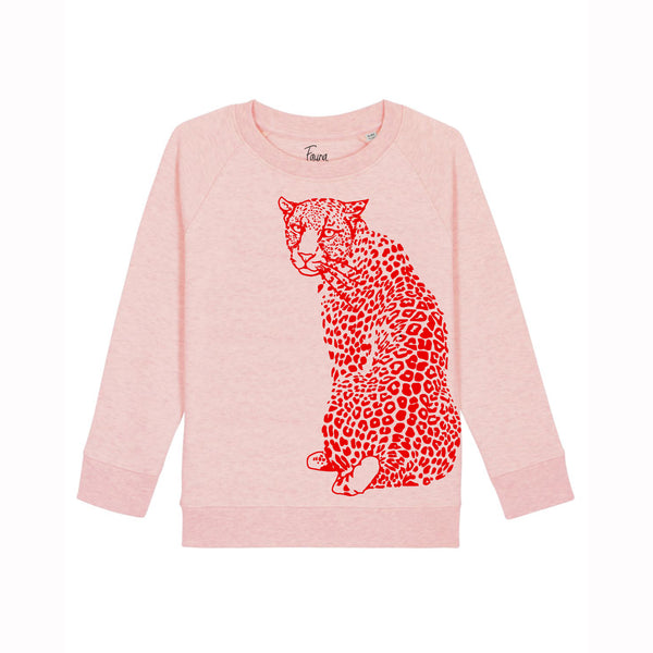 Kids Sweatshirt | Pink Leopard