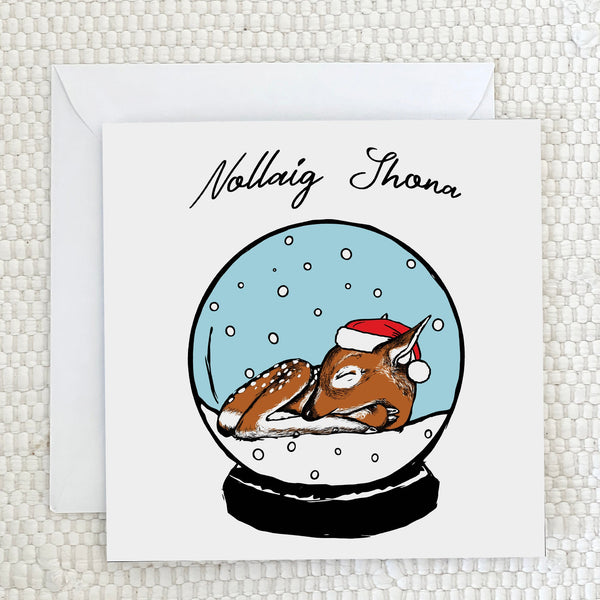 'Nollaig Shona' Fawn Christmas Card