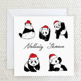 'Nollaig Shona' Panda Christmas Card