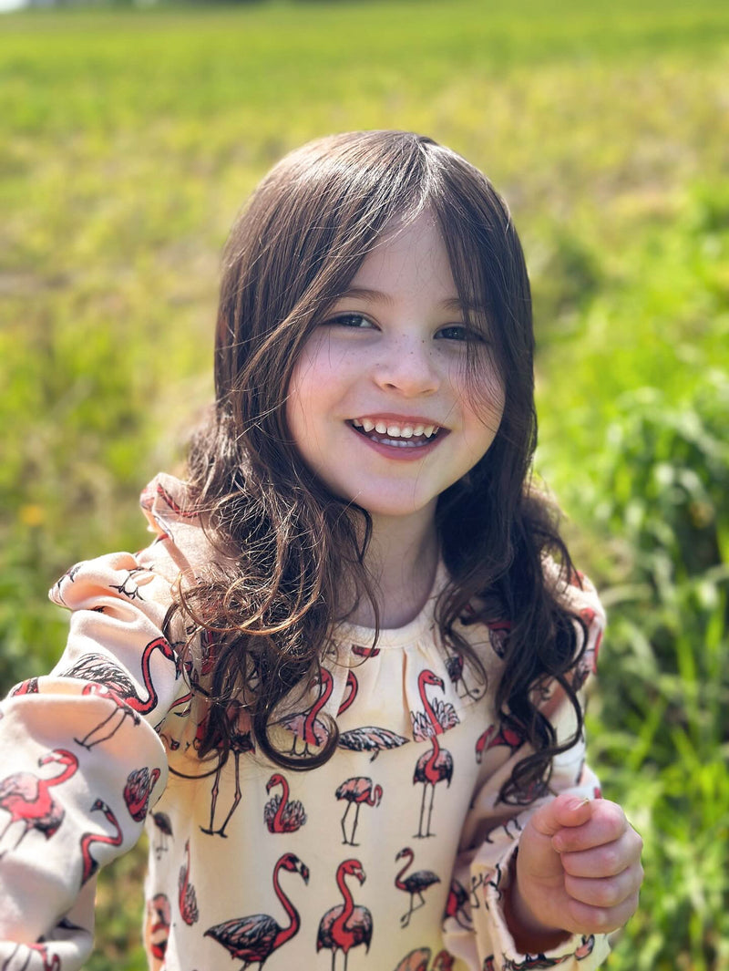 Organic Cotton Dress For Kids | Flamingo Print