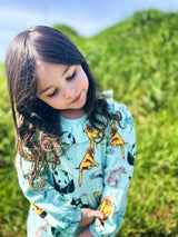 Organic Cotton Dress For Kids | Panda & Friends Print