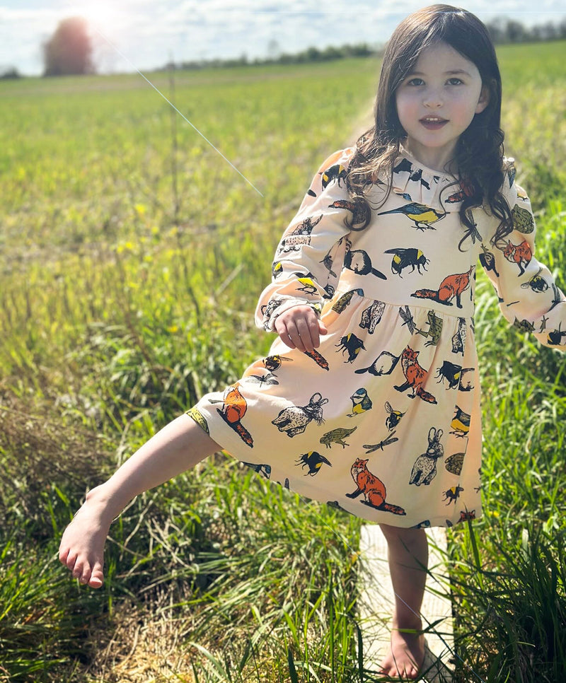 Organic Cotton Dress For Kids | Rabbit & Friends Print