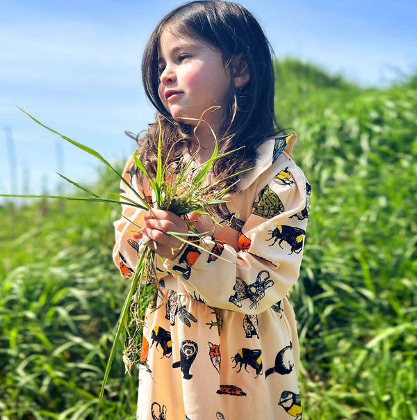Organic Cotton Dress For Kids | Rabbit & Friends Print