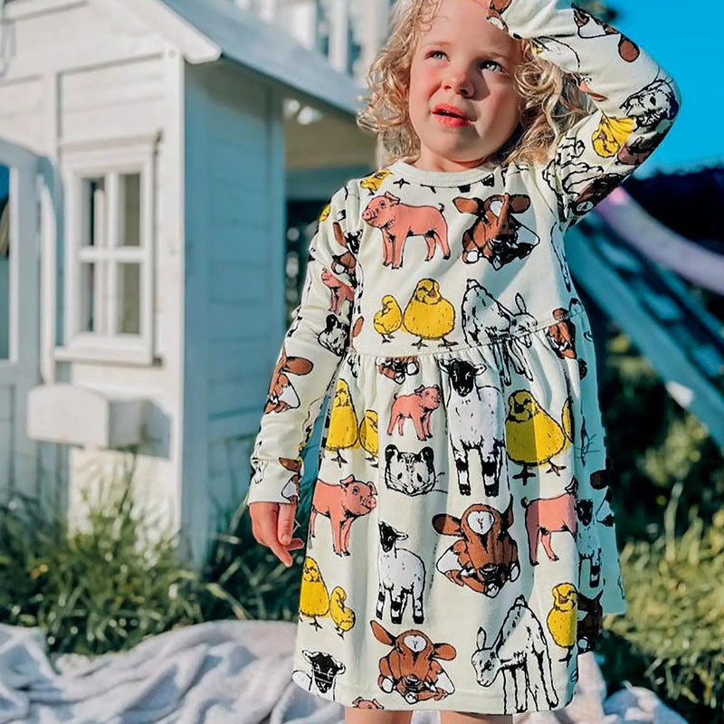 Organic Cotton Dress | Farmyard Fauna Kids