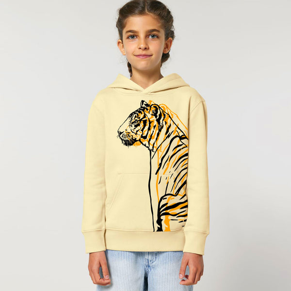 Organic Cotton Kids Hoodie | Tiger Yellow - Fauna Kids