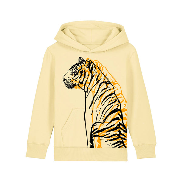 Organic Cotton Kids Hoodie | Tiger Yellow - Fauna Kids