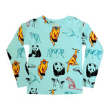 Organic Cotton Kids Long Sleeved Top | Panda & Friends Fauna Kids