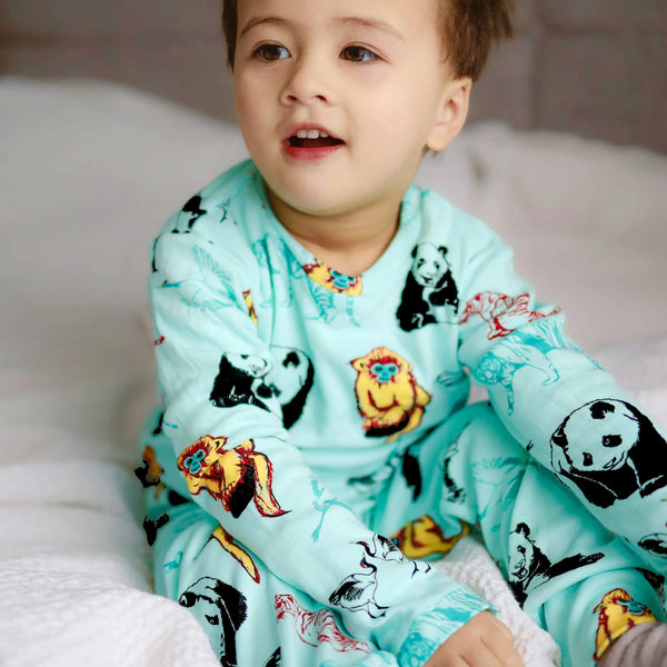 Organic Cotton Kids Long Sleeved Top | Panda & Friends Fauna Kids