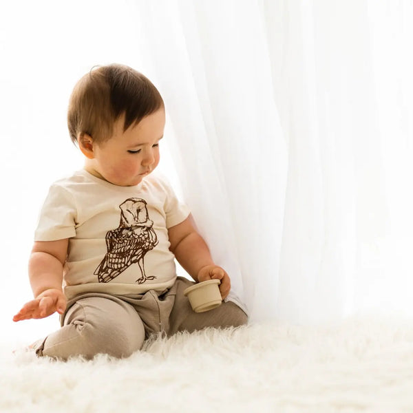 Organic Cotton Kids T-Shirt | Natural Owl Fauna Kids
