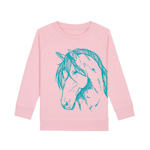 Kids Organic Cotton Sweatshirt | Bubblegum Pony - Fauna Kids