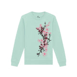 Women's Graphic Sweatshirt | Cherry Blossom Blue - fauna.ie