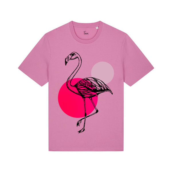 Organic Cotton Unisex T-shirt | Pink Flamingo