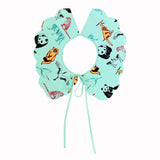 Women's Detachable Collar (Aqua) with animal print