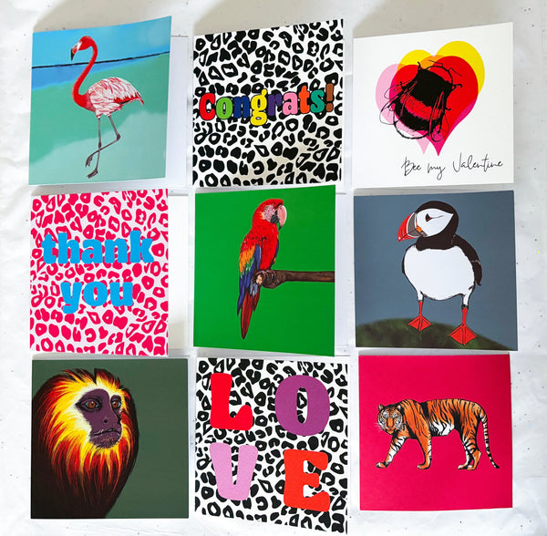 'Thank You' Greeting Card | Pink - fauna.ie