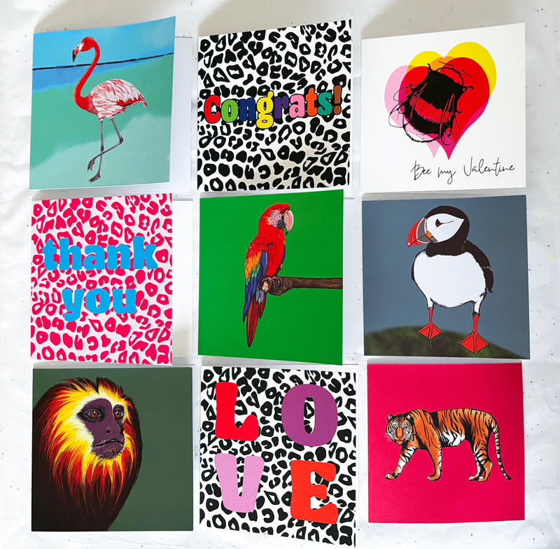 'Thank You' Greeting Card | Pink - fauna.ie