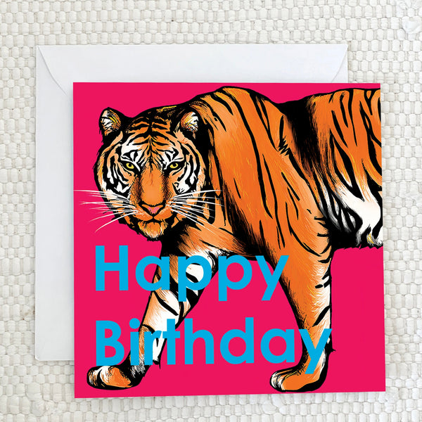 Tiger Birthday Card - fauna.ie