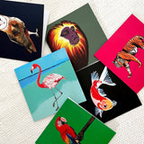 Fauna.ie greeting cards with animal illustration