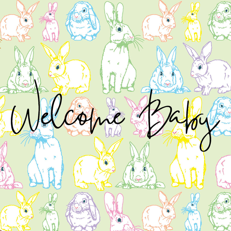 'Welcome Baby' Green Greeting Card - fana.ie